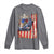 Fisherman Christian Fishing Vintage American Flag Long Sleeve Shirt - Wonder Print Shop