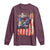 Fisherman Christian Fishing Vintage American Flag Long Sleeve Shirt - Wonder Print Shop