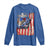 Fisherman Christian Fishing Vintage American Flag Long Sleeve Shirt - Wonder Print Shop