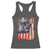 Fisherman Christian Fishing Vintage American Flag Racerback Tank Top - Wonder Print Shop