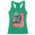 Fisherman Christian Fishing Vintage American Flag Racerback Tank Top - Wonder Print Shop