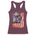 Fisherman Christian Fishing Vintage American Flag Racerback Tank Top - Wonder Print Shop