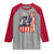 Fisherman Christian Fishing Vintage American Flag Raglan Shirt - Wonder Print Shop
