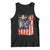 Fisherman Christian Fishing Vintage American Flag Tank Top - Wonder Print Shop