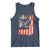 Fisherman Christian Fishing Vintage American Flag Tank Top - Wonder Print Shop