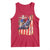 Fisherman Christian Fishing Vintage American Flag Tank Top - Wonder Print Shop