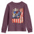 Fisherman Christian Fishing Vintage American Flag Youth Sweatshirt - Wonder Print Shop