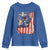 Fisherman Christian Fishing Vintage American Flag Youth Sweatshirt - Wonder Print Shop