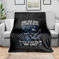 US Military Navy Sailor Throw Blanket And God Said Let There Be Sailors The Devil Groaned And Said - Wonder Print Shop