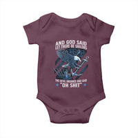 US Military Navy Sailor Baby Onesie And God Said Let There Be Sailors The Devil Groaned And Said - Wonder Print Shop