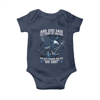 US Military Navy Sailor Baby Onesie And God Said Let There Be Sailors The Devil Groaned And Said - Wonder Print Shop