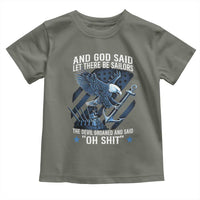 US Military Navy Sailor Toddler T Shirt And God Said Let There Be Sailors The Devil Groaned And Said - Wonder Print Shop