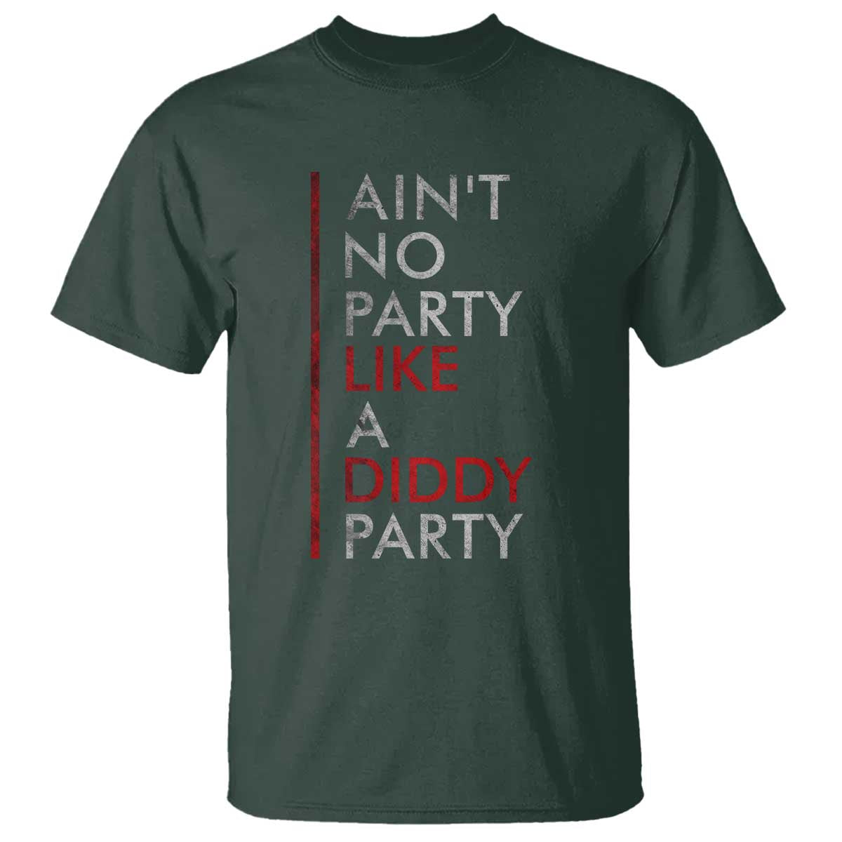 Ain't No Party Like A Diddy Party T Shirt Vintage Striped - Wonder Print Shop