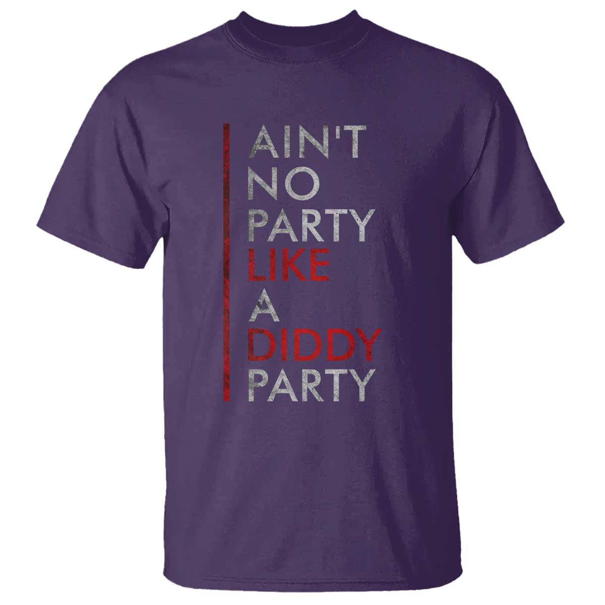 Ain't No Party Like A Diddy Party T Shirt Vintage Striped - Wonder Print Shop