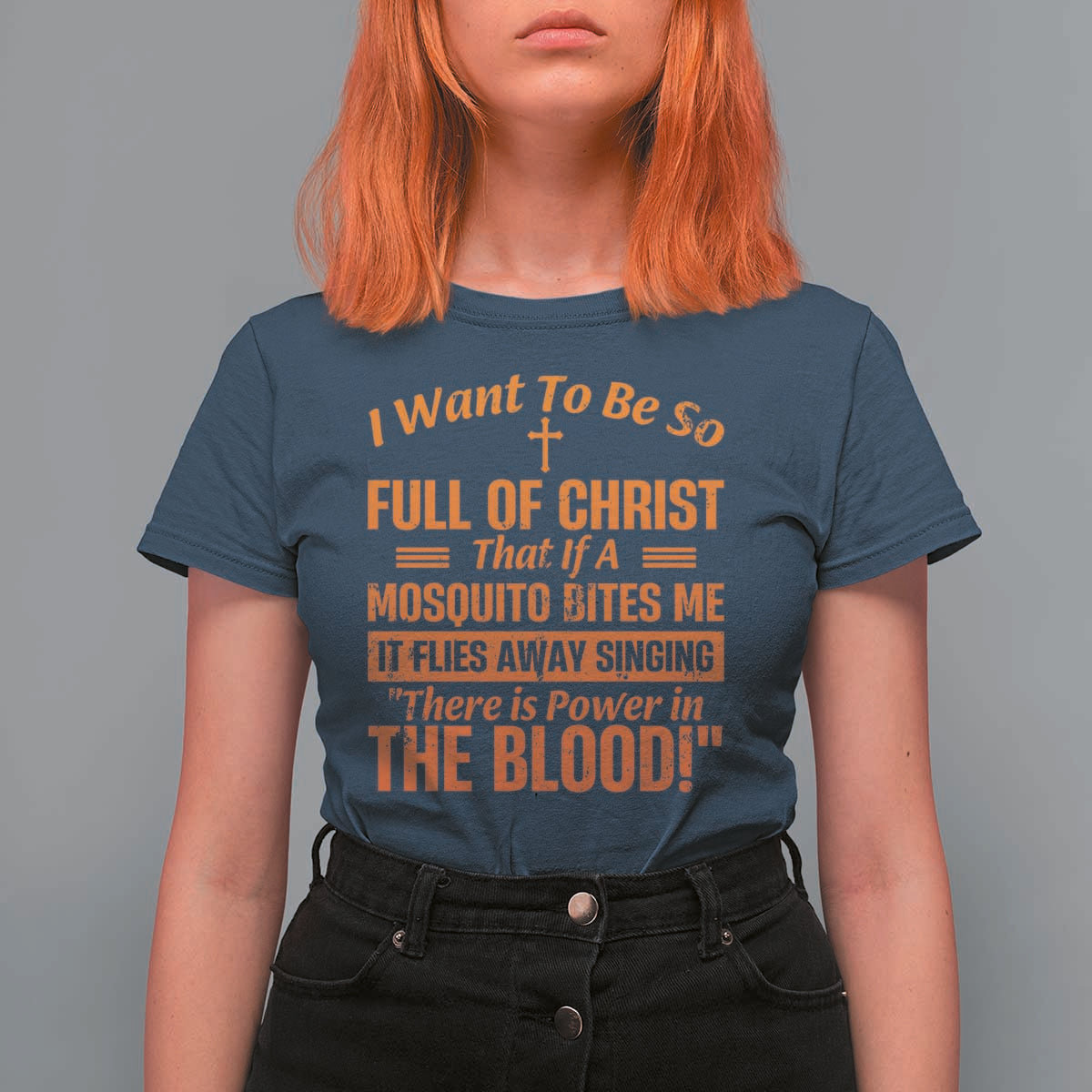I Want To Be So Full Of Christ T Shirt For Women Funny Christian Prayer Religious Cross - Wonder Print Shop