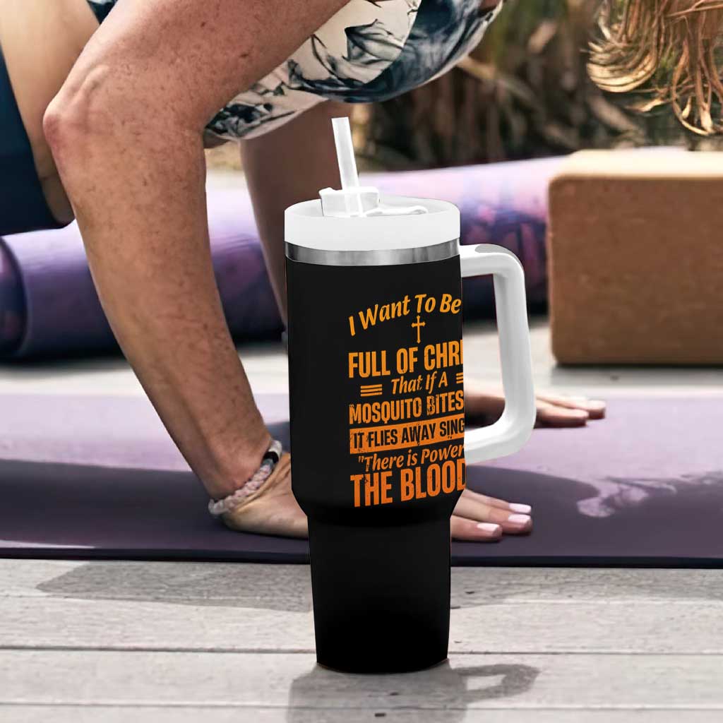 I Want To Be So Full Of Christ Tumbler With Handle Funny Christian Prayer Religious Cross - Wonder Print Shop
