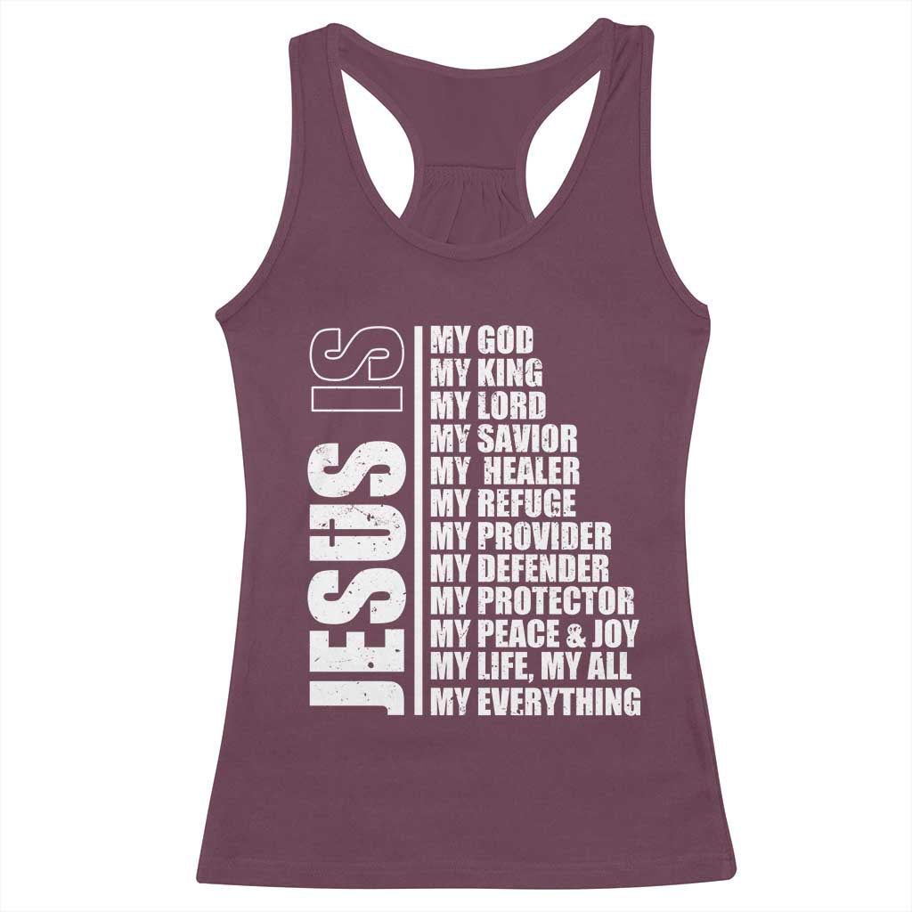 Jesus Is My Everything My God My Lord And Savior Christian Racerback Tank Top - Wonder Print Shop