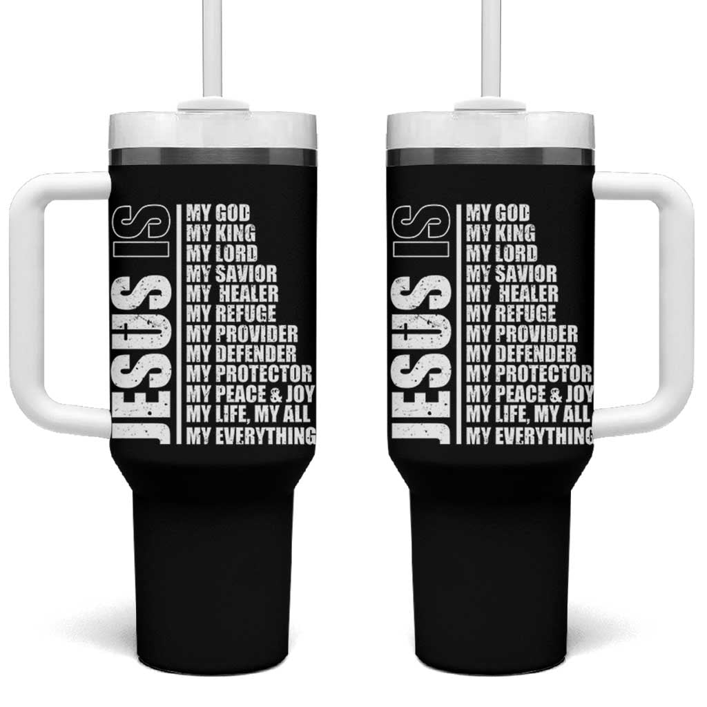 Jesus Is My Everything My God My Lord And Savior Christian Tumbler With Handle - Wonder Print Shop