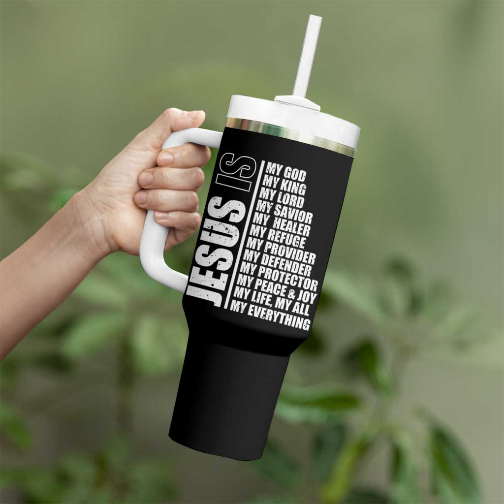 Jesus Is My Everything My God My Lord And Savior Christian Tumbler With Handle - Wonder Print Shop