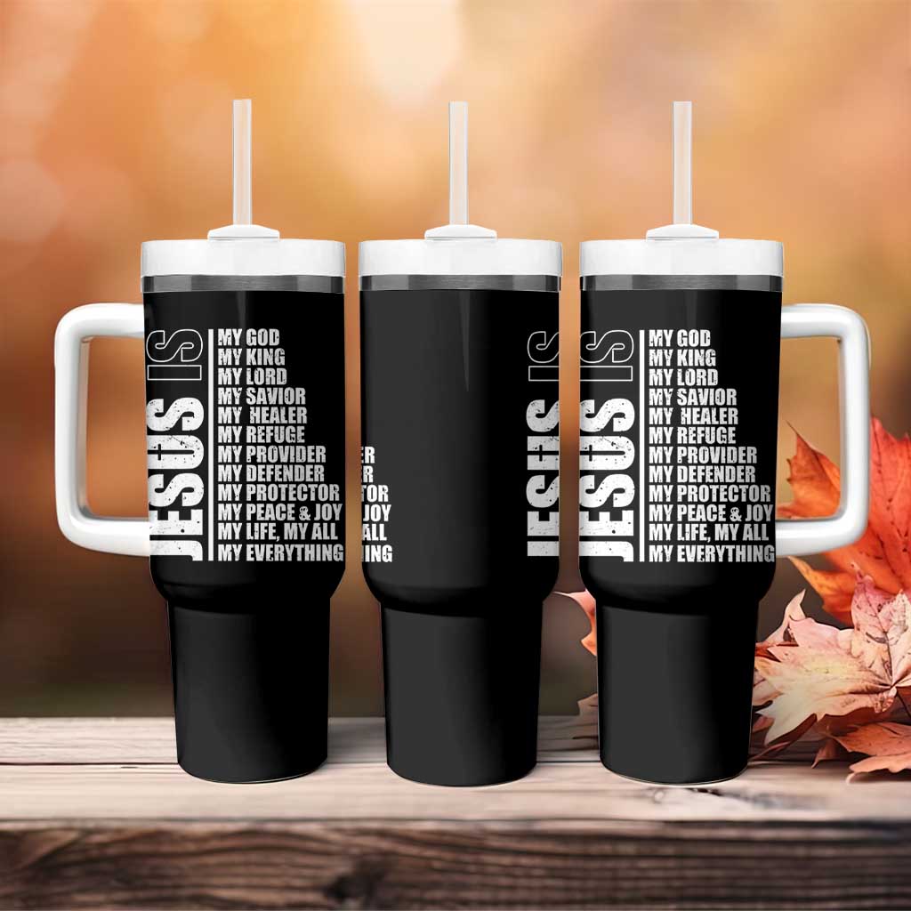 Jesus Is My Everything My God My Lord And Savior Christian Tumbler With Handle - Wonder Print Shop