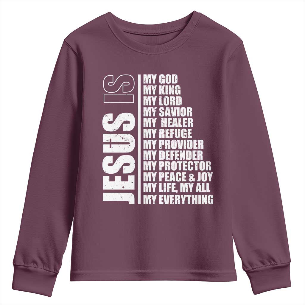 Jesus Is My Everything My God My Lord And Savior Christian Youth Sweatshirt - Wonder Print Shop