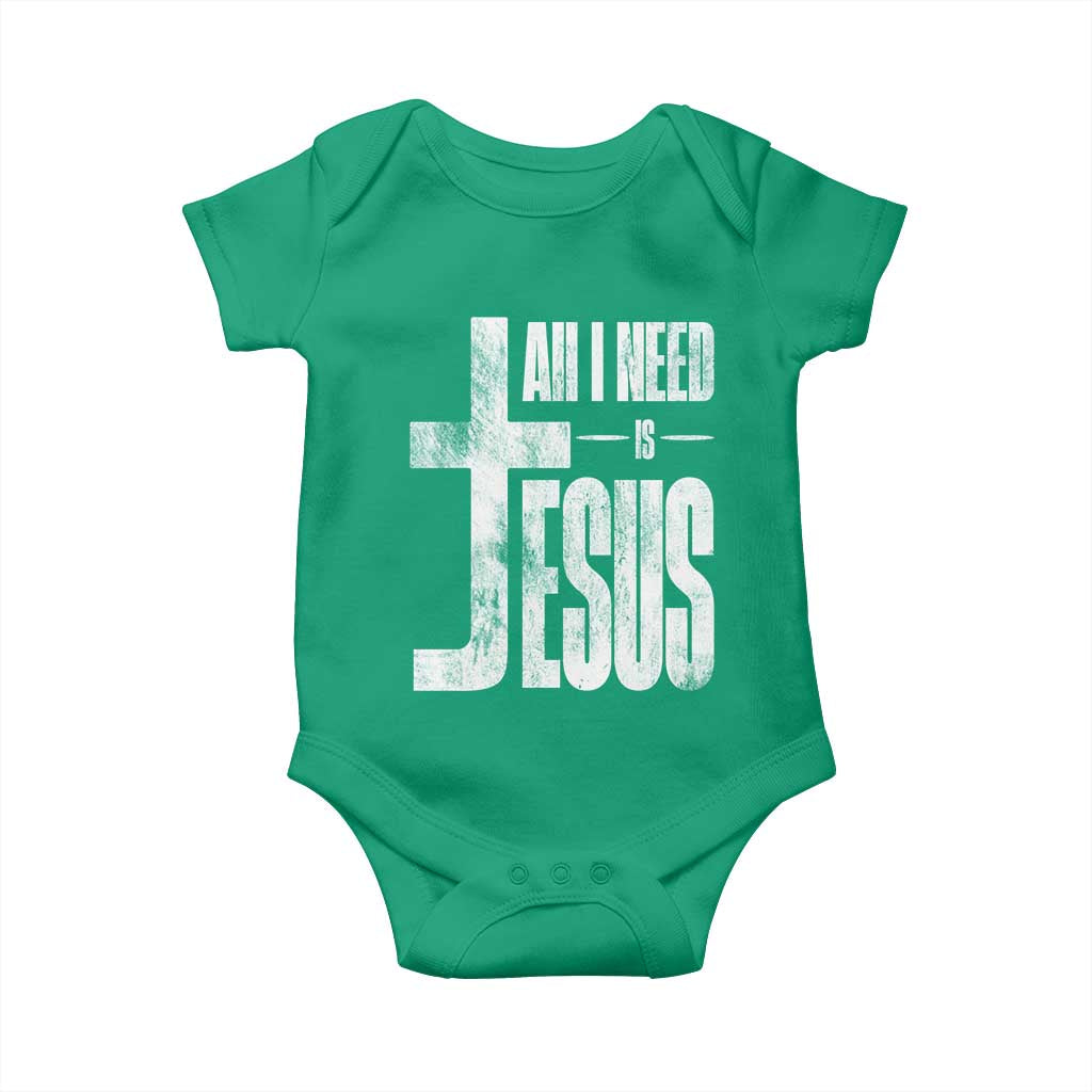 All I Need Is Jesus Baby Onesie Christian Believer Faith God Religious - Wonder Print Shop