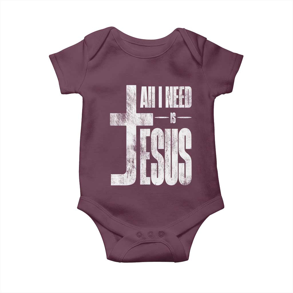 All I Need Is Jesus Baby Onesie Christian Believer Faith God Religious - Wonder Print Shop
