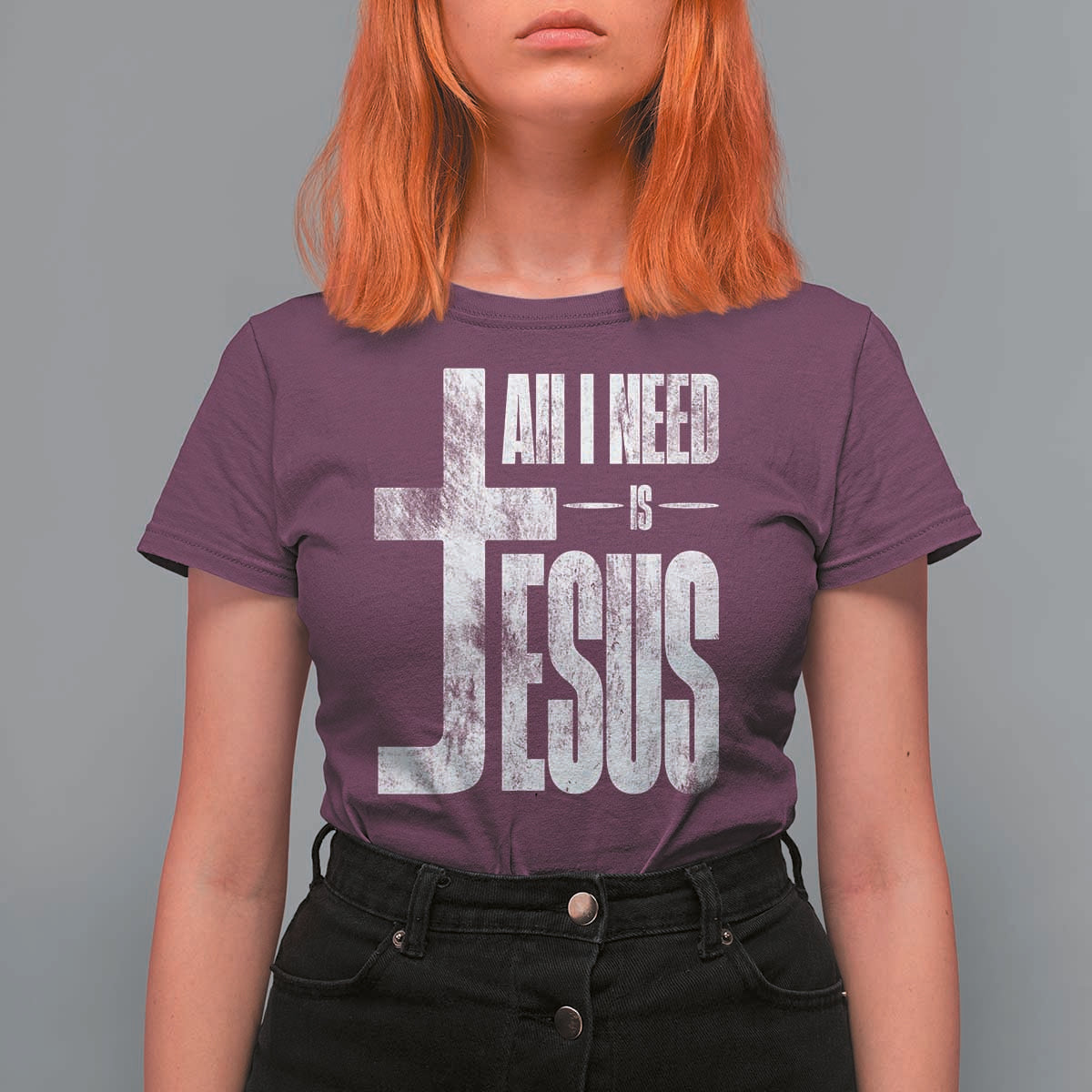 All I Need Is Jesus T Shirt For Women Christian Believer Faith God Religious - Wonder Print Shop