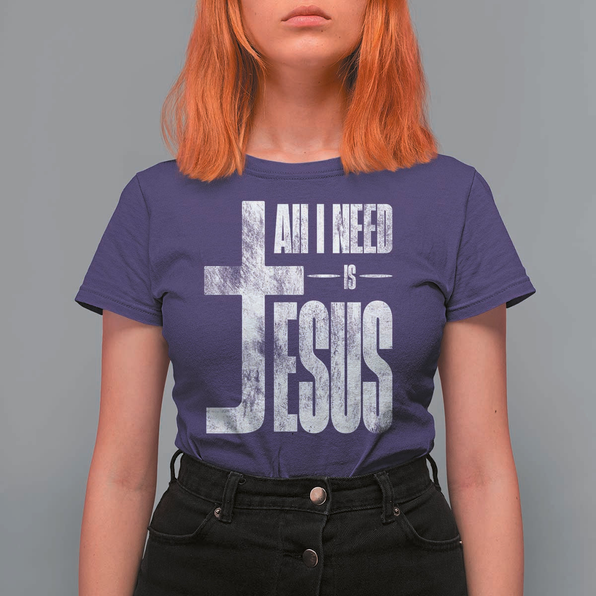 All I Need Is Jesus T Shirt For Women Christian Believer Faith God Religious - Wonder Print Shop