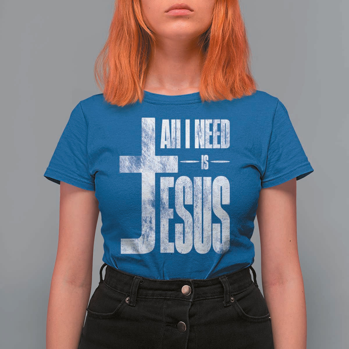 All I Need Is Jesus T Shirt For Women Christian Believer Faith God Religious - Wonder Print Shop