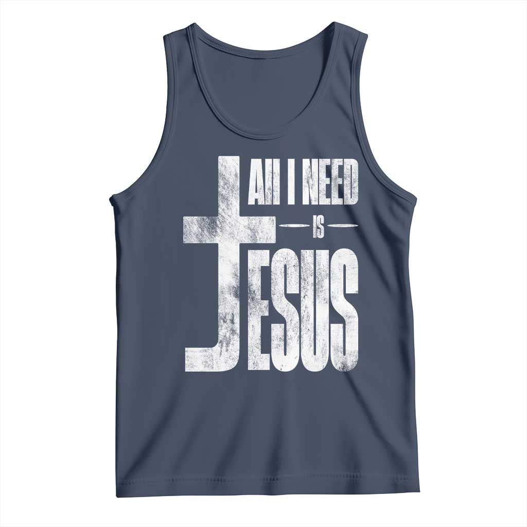 All I Need Is Jesus Tank Top Christian Believer Faith God Religious - Wonder Print Shop
