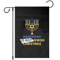 Funny Hanukkah Is Not Jewish Christmas Garden Flag Chanukah Menorah - Wonder Print Shop