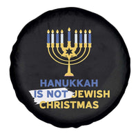 Funny Hanukkah Is Not Jewish Christmas Spare Tire Cover Chanukah Menorah - Wonder Print Shop