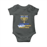 Funny Hanukkah Is Not Jewish Christmas Baby Onesie Chanukah Menorah - Wonder Print Shop