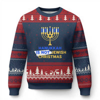 Funny Hanukkah Is Not Jewish Xmas Ugly Christmas Sweater Chanukah Menorah - Wonder Print Shop