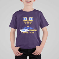 Funny Hanukkah Is Not Jewish Christmas T Shirt For Kid Chanukah Menorah - Wonder Print Shop