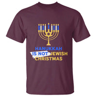 Funny Hanukkah Is Not Jewish Christmas T Shirt Chanukah Menorah - Wonder Print Shop