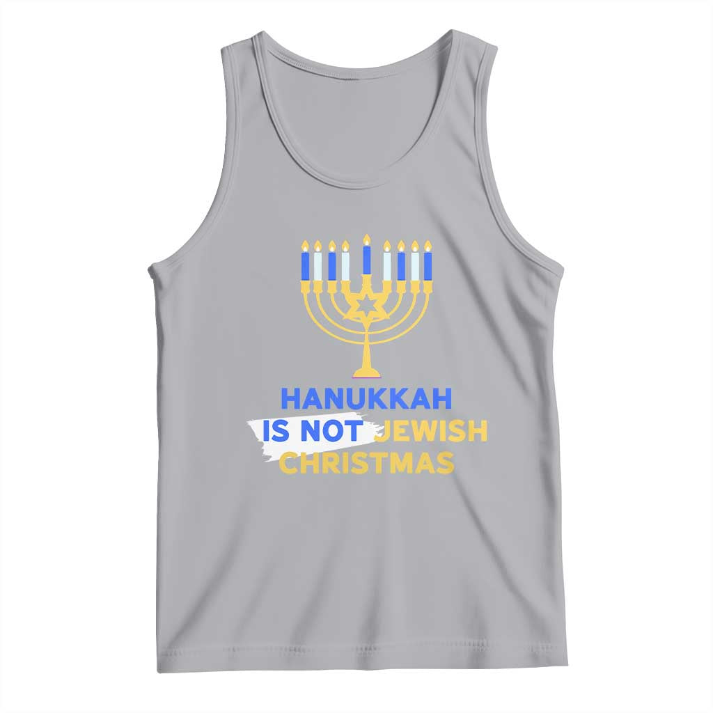 Funny Hanukkah Is Not Jewish Christmas Tank Top Chanukah Menorah - Wonder Print Shop