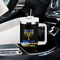 Funny Hanukkah Is Not Jewish Christmas Tumbler With Handle Chanukah Menorah - Wonder Print Shop