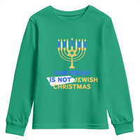 Funny Hanukkah Is Not Jewish Christmas Youth Sweatshirt Chanukah Menorah - Wonder Print Shop