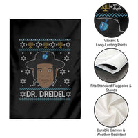 Funny Hanukkah Dreidel Garden Flag Dr Dreidel Chanukah Rapper DJ - Wonder Print Shop