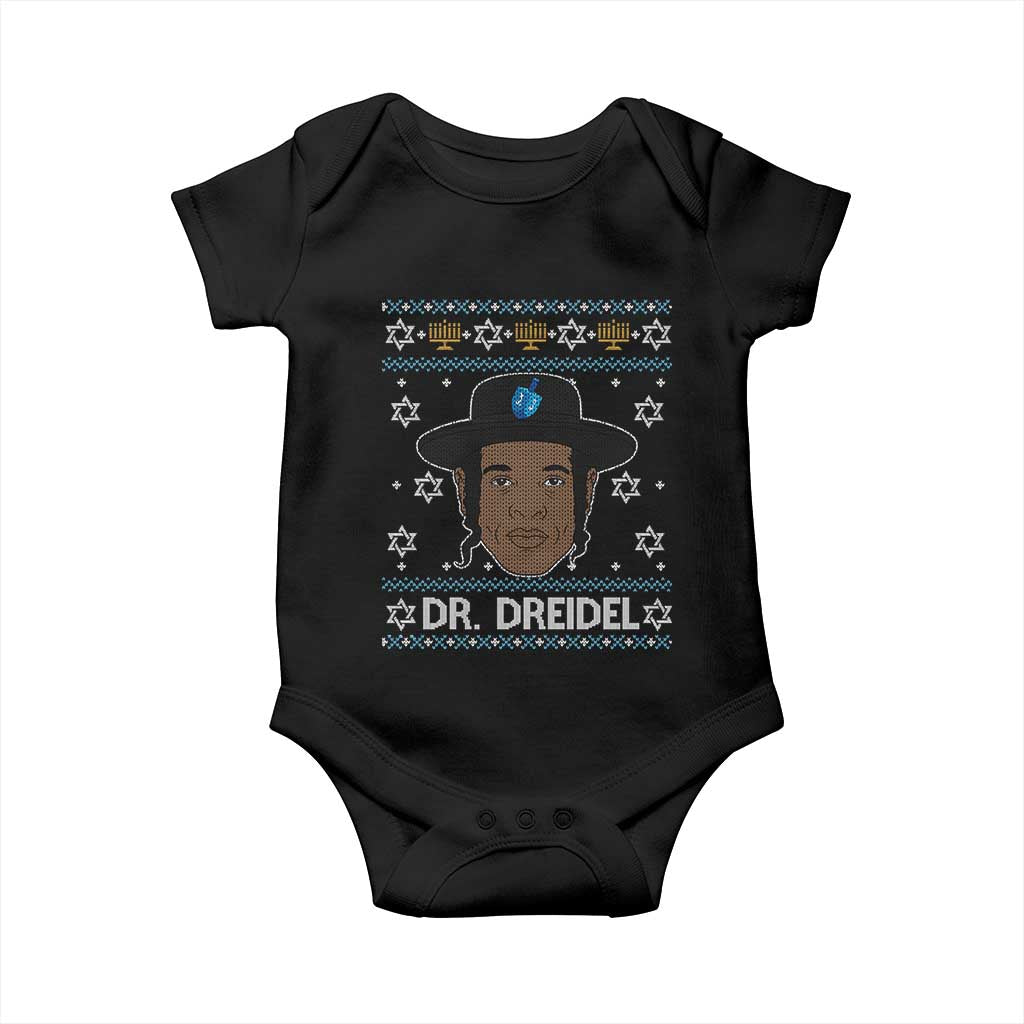 Funny Hanukkah Dreidel Baby Onesie Dr Dreidel Chanukah Rapper DJ - Wonder Print Shop