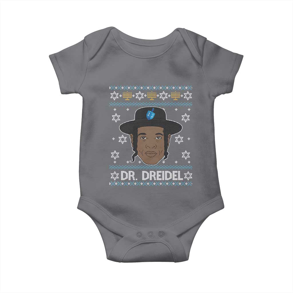 Funny Hanukkah Dreidel Baby Onesie Dr Dreidel Chanukah Rapper DJ - Wonder Print Shop