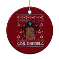 Funny Hanukkah Dreidel Ceramic Ornament Dr Dreidel Chanukah Rapper DJ - Wonder Print Shop