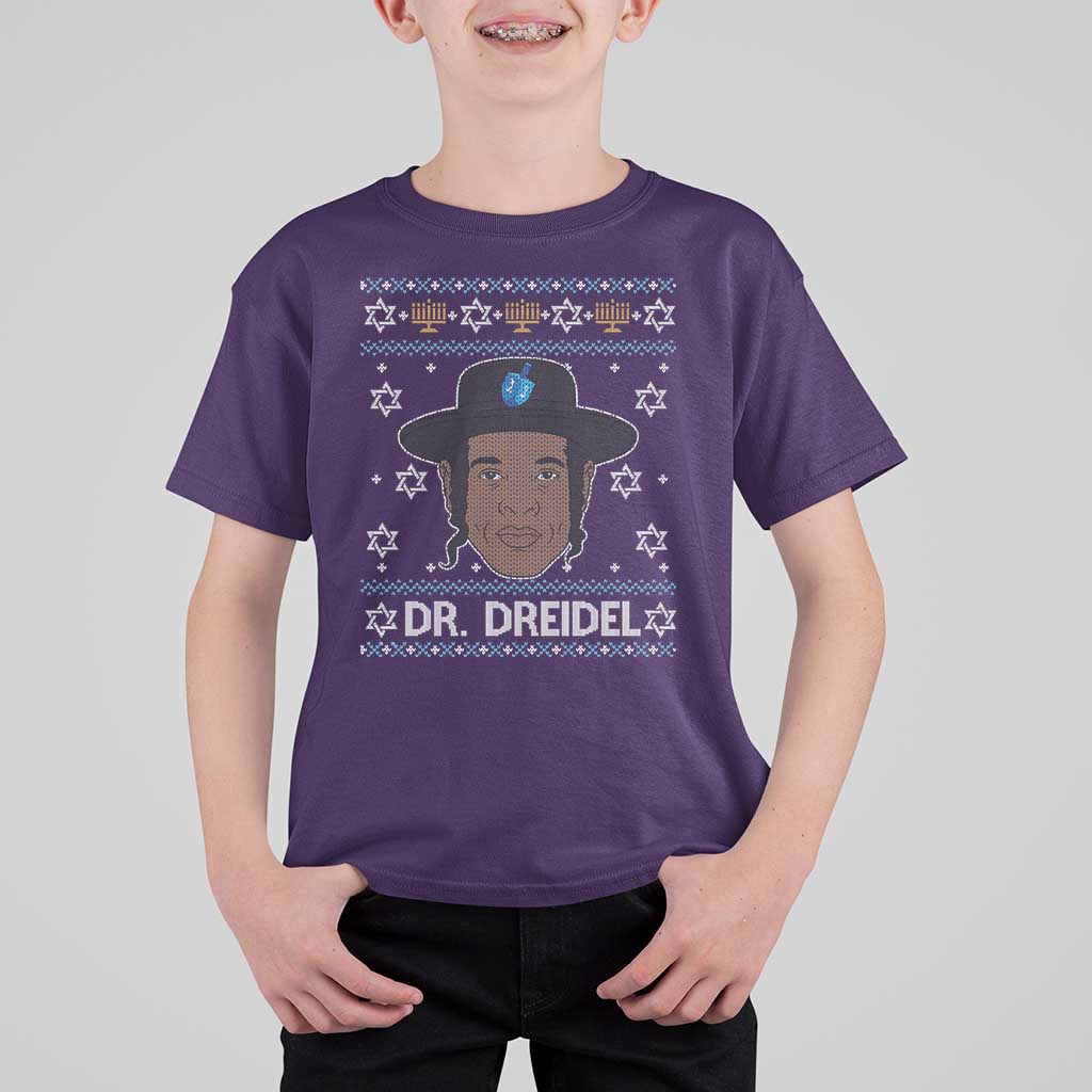 Funny Hanukkah Dreidel T Shirt For Kid Dr Dreidel Chanukah Rapper DJ - Wonder Print Shop