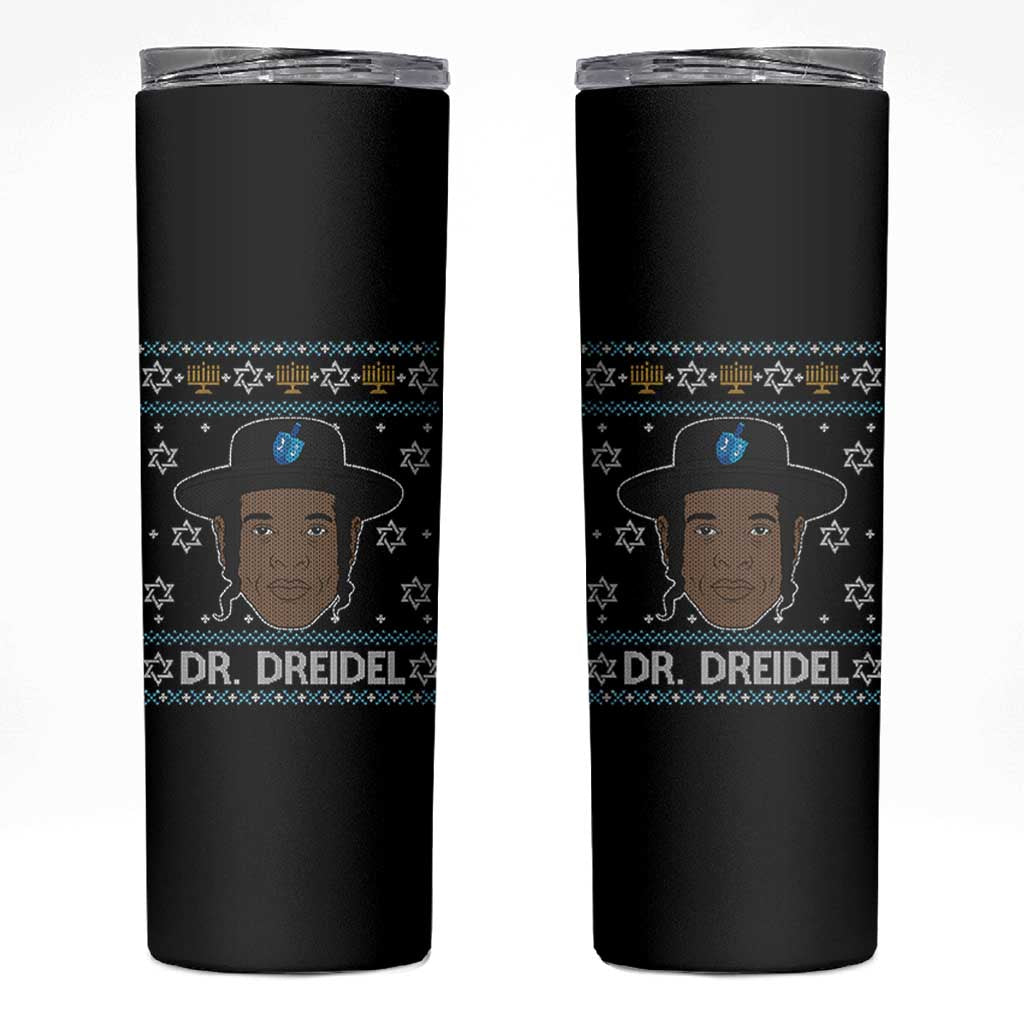 Funny Hanukkah Dreidel Skinny Tumbler Dr Dreidel Chanukah Rapper DJ - Wonder Print Shop