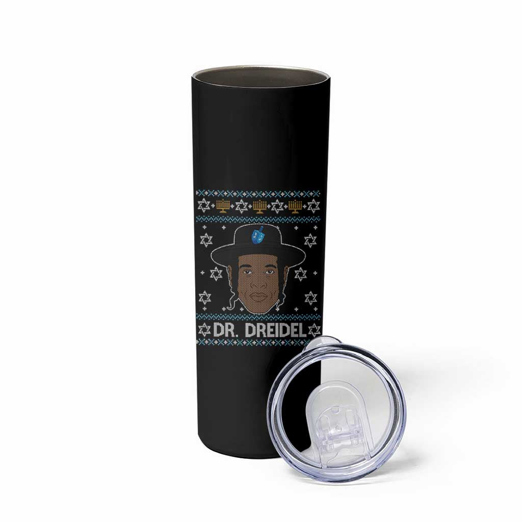 Funny Hanukkah Dreidel Skinny Tumbler Dr Dreidel Chanukah Rapper DJ - Wonder Print Shop