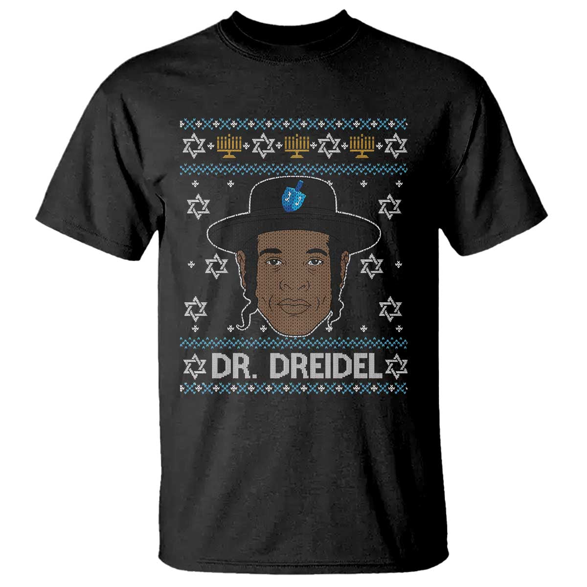 Funny Hanukkah Dreidel T Shirt Dr Dreidel Chanukah Rapper DJ - Wonder Print Shop