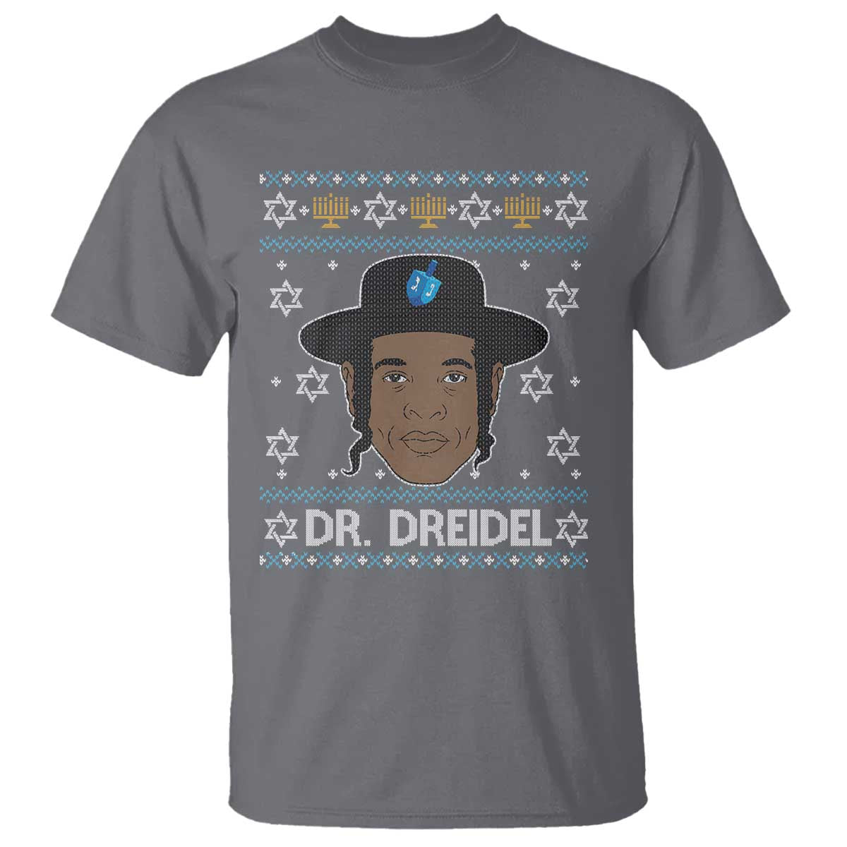 Funny Hanukkah Dreidel T Shirt Dr Dreidel Chanukah Rapper DJ - Wonder Print Shop