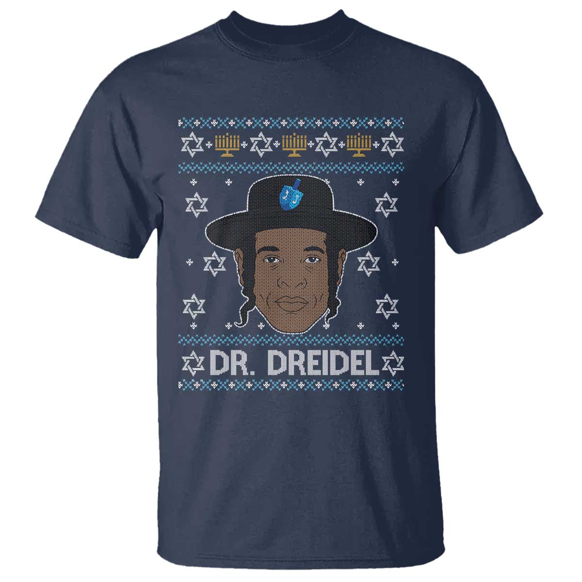 Funny Hanukkah Dreidel T Shirt Dr Dreidel Chanukah Rapper DJ - Wonder Print Shop